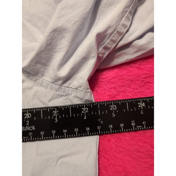 Calvin Klein Blue Classic Fit Button Up Shirt Women's L Long Sleeve - Picture 6 of 7